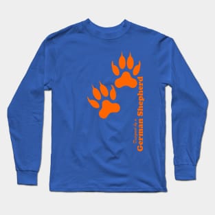 German Shepherd Pawprints Long Sleeve T-Shirt